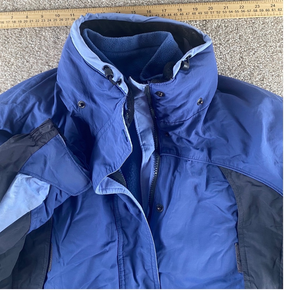 Columbia Sportswear Interchange Jacket Womens M Colorblock Blue Full Zip Fleece